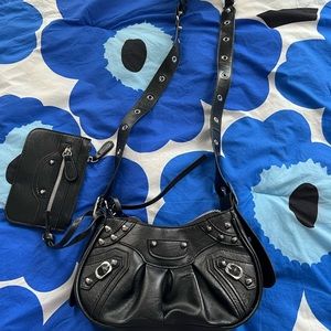 Black Motorcycle bag EGO BALENCIAGA style